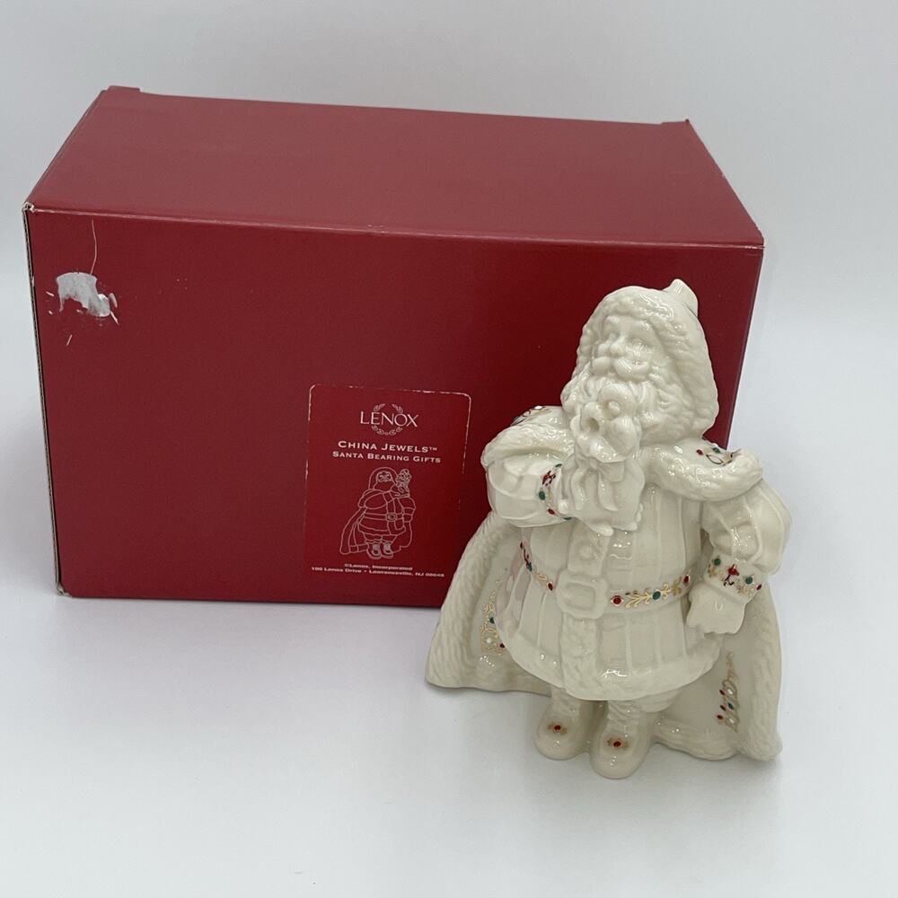 Lenox China Jewels Santa Bearing Gifts Figurine Eighth in Series VERY GOOD COND - Picture 9 of 13